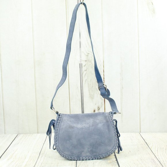 Cole Haan Handbags - Cole Haan Blue Suede Flap Crossbody Purse Shoulder
